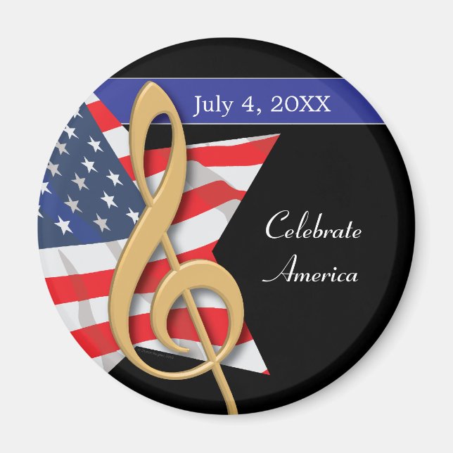 Magnet de musique patriotique (Devant)