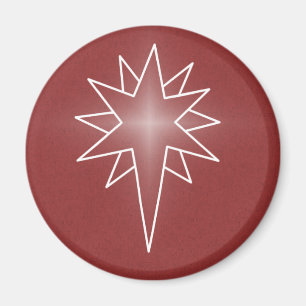 Magnet de Noël de l'étoile du Nord, rouge