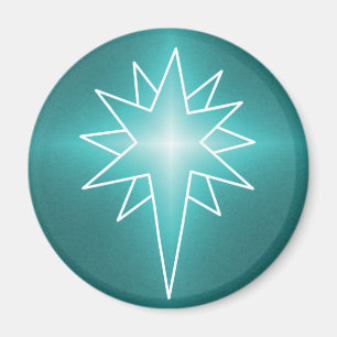 Magnet de Noël de l'étoile du Nord, Turquoise