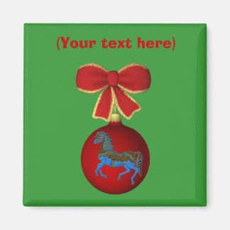 Magnet de Noël du cheval de carrousel