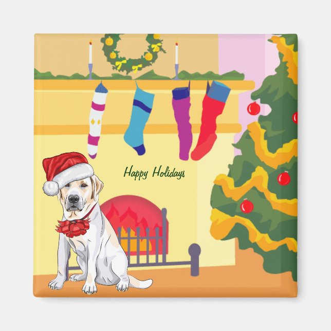 Magnet de Noël Labrador (Devant)