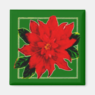 Magnet de Noël Poinsettia