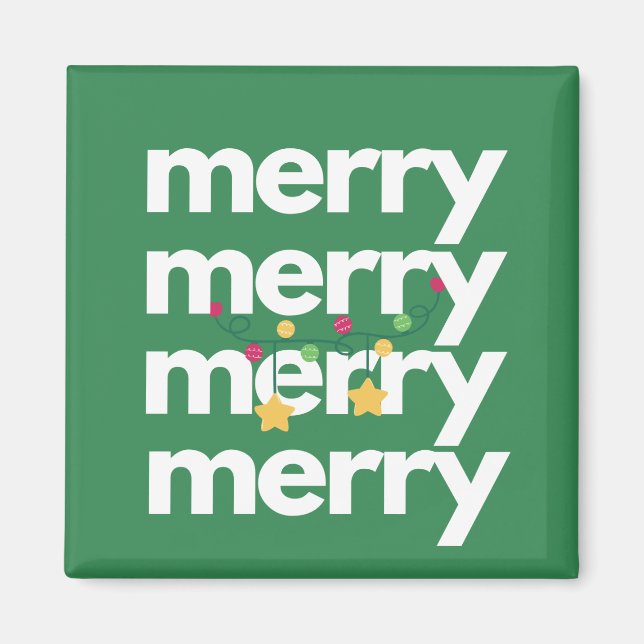 Magnet de Noël Whimsical moderne (Devant)