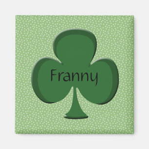Magnet de nom de Shamrock de Franny