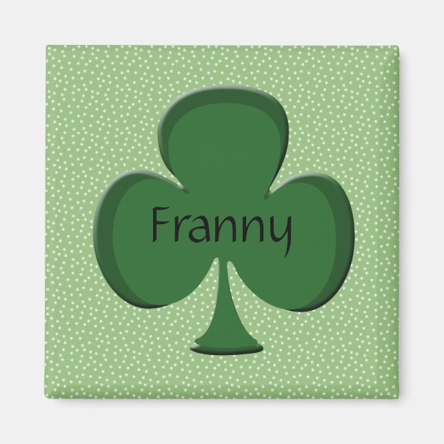 Magnet de nom de Shamrock de Franny (Devant)
