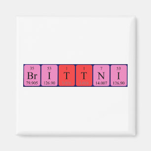 Magnet de nom de table périodique Brittni