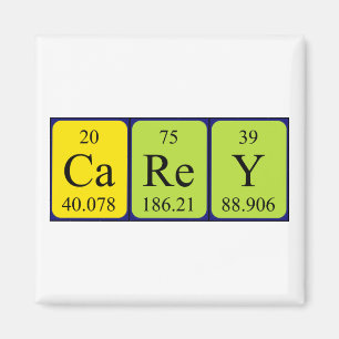 Magnet de nom de table périodique Carey