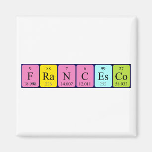 Magnet de nom de table périodique Francesco