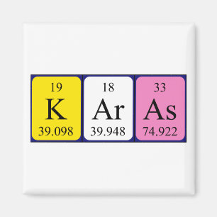 Magnet de nom de table périodique Karas
