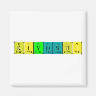 Magnet de nom de table périodique Kiyoshi