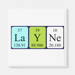 Magnet de nom de table périodique Layne