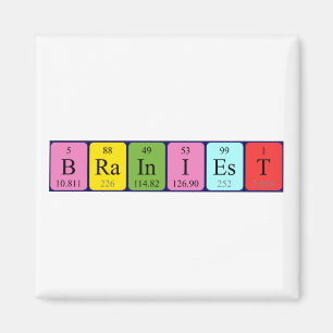 Magnet de nom de table périodique le plus intéress