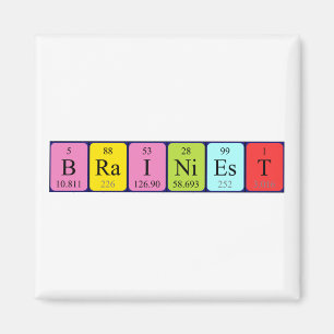 Magnet de nom de table périodique le plus intéress