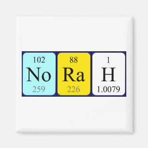 Magnet de nom de table périodique Norah