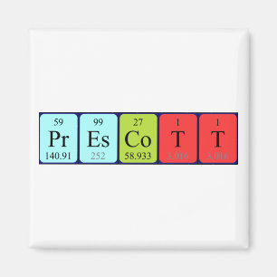 Magnet de nom de table périodique Prescott