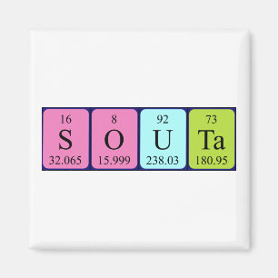 Magnet de nom de table périodique Souta