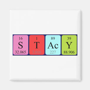 Magnet de nom de table périodique Stacy