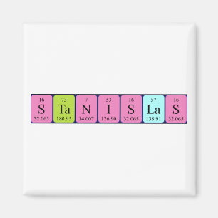 Magnet de nom de table périodique Stanislas