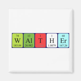 Magnet de nom de table périodique Walther