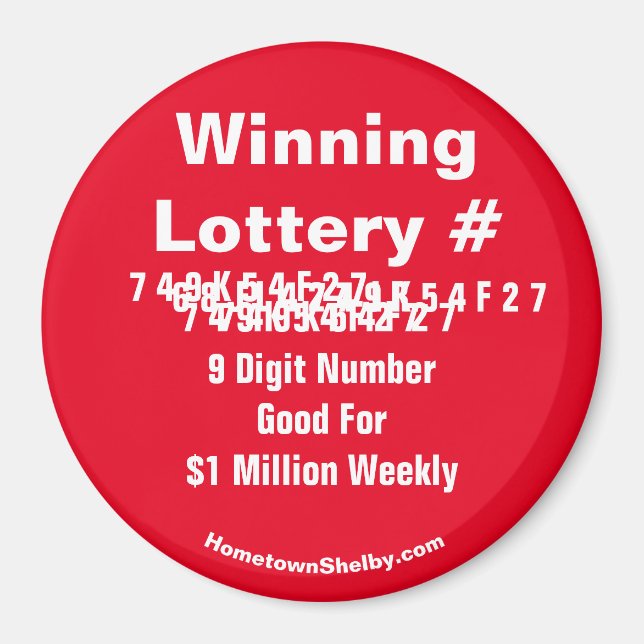 Magnet de numéro de loterie gagnant (Devant)