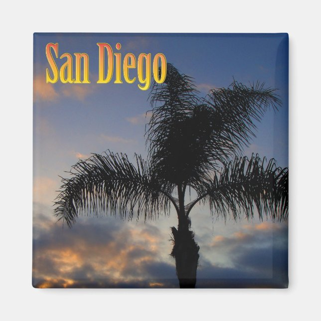 Magnet de palmiers de San Diego (Devant)