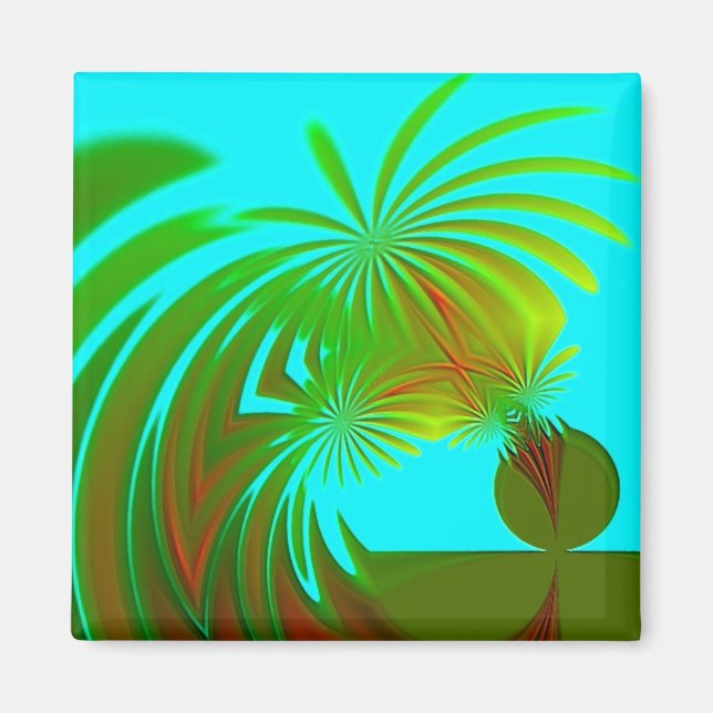 Magnet de palmiers exotiques (Devant)