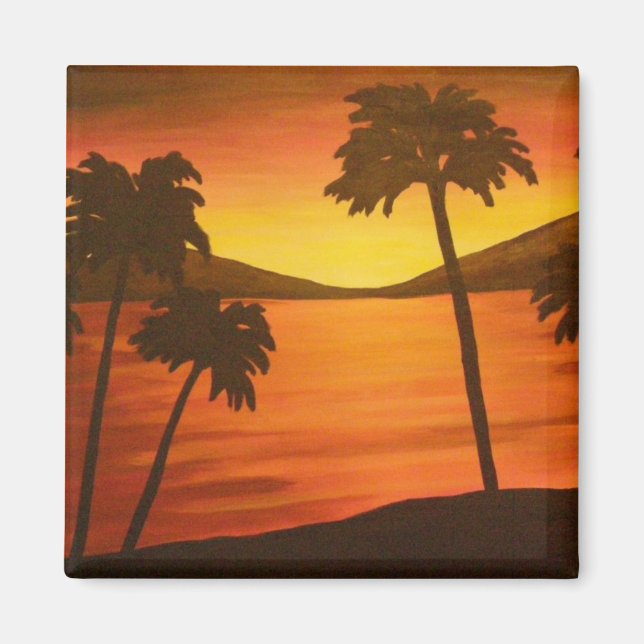 Magnet de palmiers tropicaux (Devant)