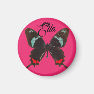 Magnet de papillon noir et rouge mignon