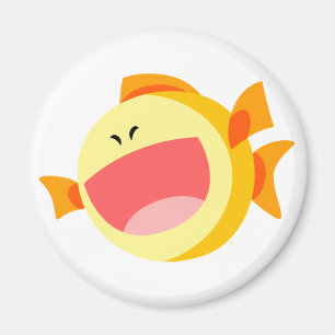 Magnet de poisson caricaturé joyeux