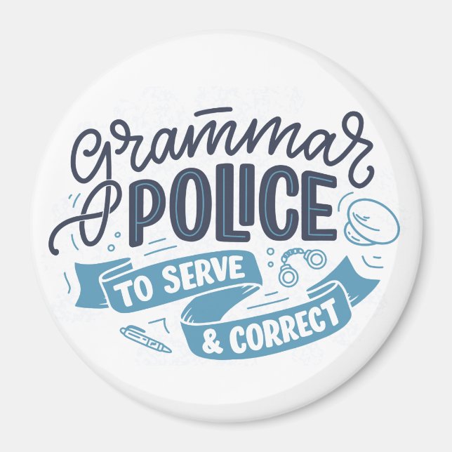 Magnet de police de grammaire (Devant)