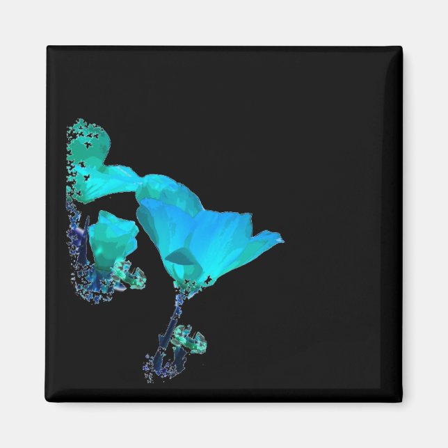 Magnet de Poppy bleu (Devant)