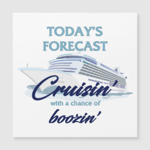 Magnet de porte carré Croisière Cruisin' & Boozin'