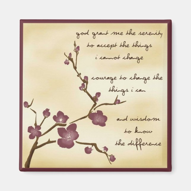 Magnet de prière de sérénité du jardin de rêve (Devant)