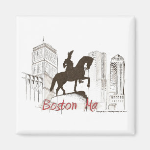 Magnet de profil de Boston Washington