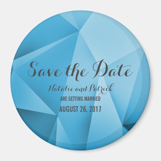 Magnet de rappel de date de mariage Tons de Bijou  (Devant)