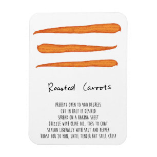 Magnet de recettes de carottes rôties