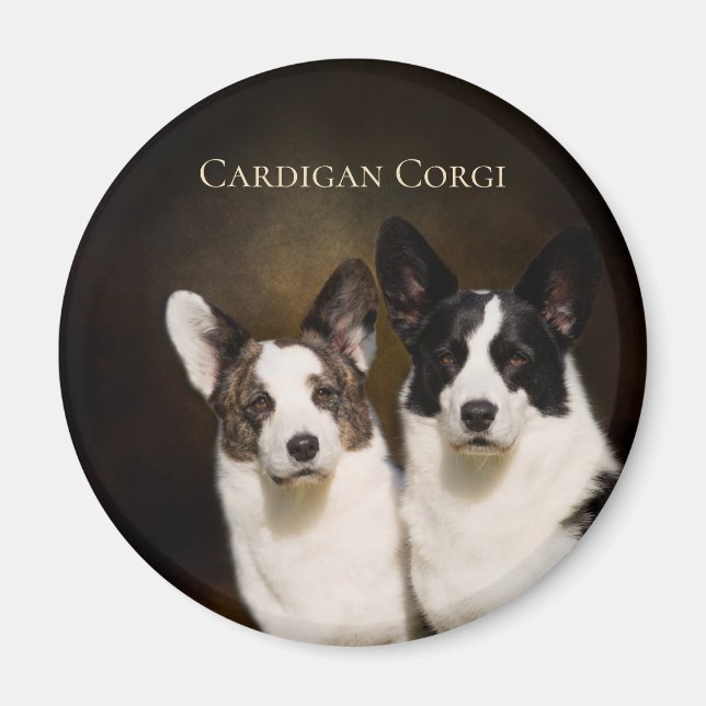 Magnet de réfrigérateur Cardigan Corgi (Devant)
