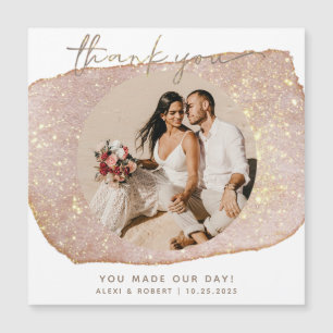 Magnet de remerciement de mariage avec photo et pa
