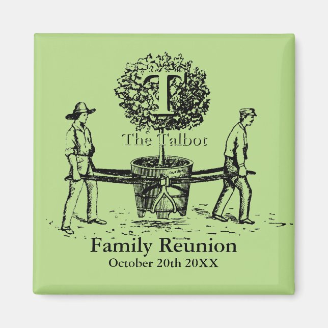 Magnet de réunion de famille Gardeners avec nom pe (Devant)