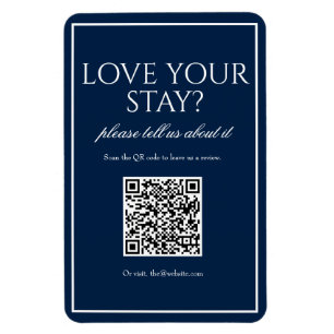 Magnet de révision de code QR bleu simple classiqu