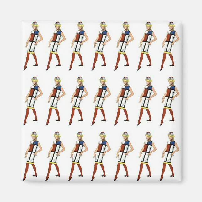 Magnet de robes de couleur du milieu du siècle 196 (Devant)