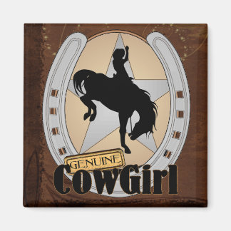 Magnet de rodéo Cowgirl personnalisable