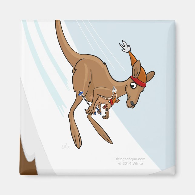 Magnet de saut de ski Kangaroo (Devant)