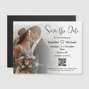 Magnet de sauvegarde de date moderne boho avec cod