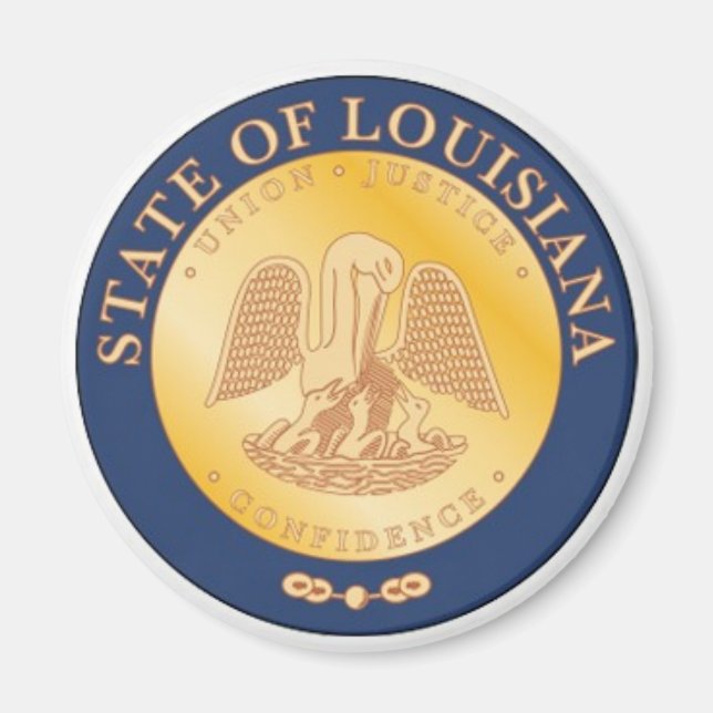 Magnet de sceau d'état de Louisiane (Devant)