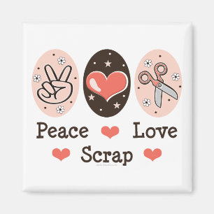 Magnet de scrapbooking pour rebut Peace Love