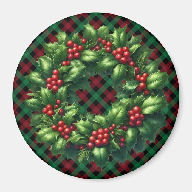 Magnet de serres de Noël Holly (Devant)