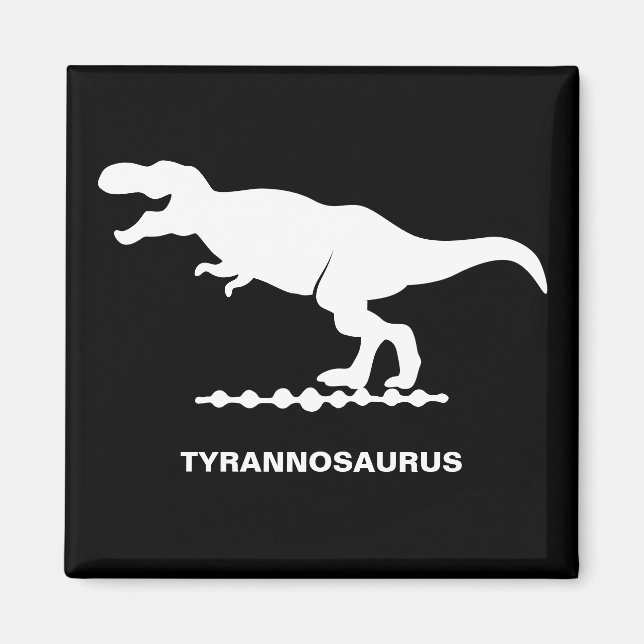 Magnet de silhouette de Tyrannosaure Dinosaure (Devant)