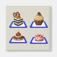Magnet de soie de gâteau délicieux