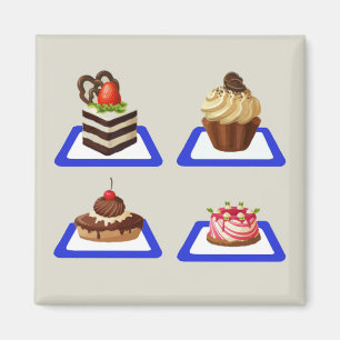 Magnet de soie de gâteau délicieux